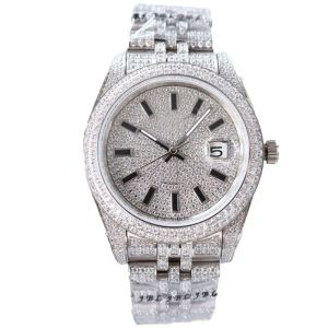 Montre en diamant Montre pour homme Ice Montre mécanique automatique Montre-bracelet pour femme Montre de Luxe en acier inoxydable pour hommes Montres-bracelets de mode Diamond Ice Out Watch