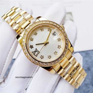 Reloj de diamantes Rolaxs Relojes de pulsera mecánicos suizos Reloj para mujer para hombre Diseñador Diamante de lujo Reloj de movimiento automático digital romano Acero inoxidable HBOJ