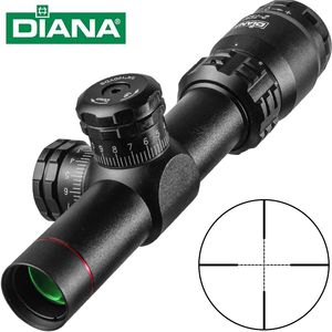 Mira telescópica DIANA 2-7X20, adquisición rápida de objetivos, mira telescópica de caza, mira óptica Mil-dot, mira de bolsillo de tamaño móvil