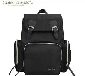 Bolsas de pañales Nuevo Colorland Mochilas para mamás Bolsas para pañales Bolsas para momias con ganchos Mochila para pañales para bebés Mochila de cuero de moda Bolsa de gran volumen Q231127