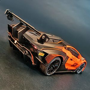 Diecast Model car 1 24 Essenza SCV12 Alloy Sports Car Model Diecasts Metal Toy Vehicles Car Model Collection Simulation Sound Light Childrens Gift 230111