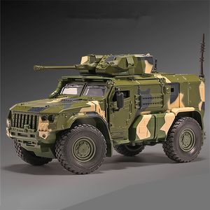 Diecast Model car 1 32 Alloy Tiger Armored Car Truck Model Diecasts Metal Off-road Vehicles Model Military Explosion Proof Car Model Kids Toy Gift 230821