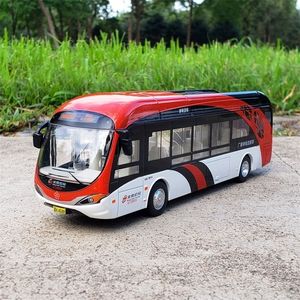 Modelo de coche fundido a presión, juguete turístico eléctrico, autobús de tráfico, coche de aleación, simulación de ciudad de Metal con sonido y luz, regalo para niños 220930