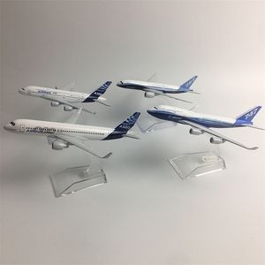 Modelo de coche fundido a presión JASON TUTU modelo Original a380 airbus Boeing 747 avión avión Metal 1 400 juguete colección de regalo 220930