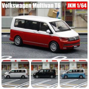 Coches modelo fundido a presión 1 64 Volkswagen T6 Multivan MPV Van modelo en miniatura 1/64 ruedas libres coche de juguete vehículo colección de aleación fundida regalo para niños Kid1L23116