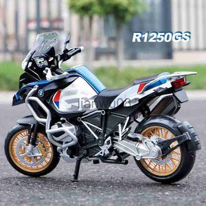 Diecast Model Cars 112 BMW R1250GS ADV Aleación Diecast Toy Motocicleta Modelo de coche Sonido y luz Off Road Autocycle Juguetes Vehículo Coche Niños Colección x0731