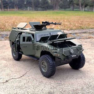 Diecast Model Cars 124 Military Refit Armored Car Alloy Diecasts Toy Offroad Vehicles Tank Model Metal Police Modelo de coche a prueba de explosiones Regalo para niños x0731