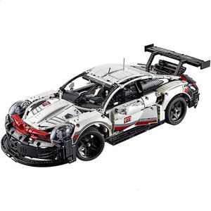 Modèle réduit de voiture moulé sous pression 911 Rsr, voiture d'ingénierie compatible 42096 briques, 1580 pièces, Kit de Construction pour cadeaux Adts, blocs de Construction pour enfants Otaca