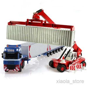 Diecast Model Cars Aleación Diecast 1 50 Low Bed Transporter Container / Reach Stacker / Trolley delantero Camión Neumático de goma Vehículos Modelo Niños Juguetes de regalo