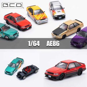 MODEAU DICAST CARS DCT 1/64 AE86 Classic Automotive Die Casting Toy Collection Car Station de voiture avec affichage adulte BOXL2405