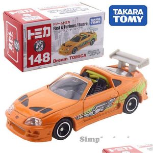 Diecast Model Cars Takara Dream Tomica No.148 Furious F9 The Fast Saga Supra Mini Car Pop Kids Toys Motor Vehicle Metal 0915 Drop De Dhdtk