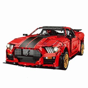 Modèle moulé sous pression La Shelby GT500 Super Fast Racing Car K135 Briques de construction 1 8 Ensemble technique Furious Toys Cadeau pour enfants garçons 230710