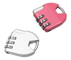Chiffre combinaison disque cadenas Code de sécurité bagages Mini serrures pour porte valises bagages en alliage de Zinc réinitialisable choisir la couleur