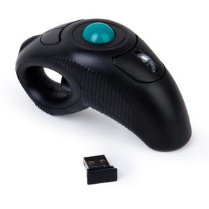Trackball inalámbrico digital de 2,4 GHz, diseño ergonómico, dedo con ratón de bola de seguimiento, ratón óptico de mano, Android TV PC