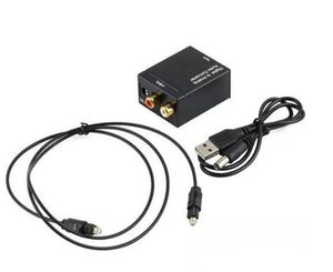 Adaptateur numérique optique coaxial RCA Toslink Signal vers adaptateur de convertisseur audio analogique avec des pièces de câble à fibre optique, y compris le devoir