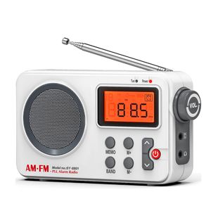 Receptor de Audio Digital AM FM, reproductor de música con pantalla LCD, altavoz transparente, conector para auriculares de 3,5 MM, antena estirable