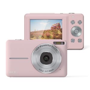 Appareil photo numérique FHD 1080P pour enfants, appareil photo numérique 44 MP, zoom 16X, cordon compact, petit appareil photo, cadeau pour enfants, garçons, filles, étudiants DC403