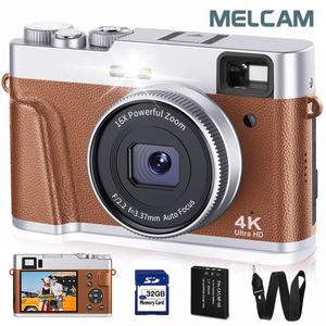 Appareils photo numériques Caméra 4K Auto Focus 48MP Vlogging et vidéo AntiShake avec viseur Flash Dial Brown 231006