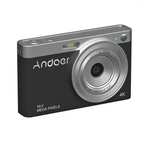 Cameras numériques Andoer Compact 4K Caméra vidéo Camconordre 50MP 2,88 pouces IPS Screen Auto Focus 16x Zoom Face Détact Smile Capture Flash