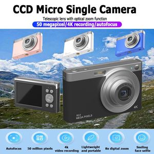 Appareils photo numériques Caméra CCD MILC Enregistrement vidéo 4K 50 millions de pixels Zoom numérique 8x Autofocus Visage souriant Selfie Léger Portable 231025