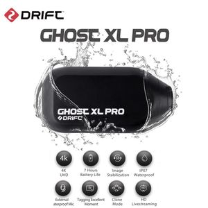 Cámaras digitales Drift Ghost XL Pro 4K HD Cámara de video de acción deportiva 3000mAh IPX7 Cámara de casco WiFi impermeable para motocicleta Bicicleta Head Cam 230324
