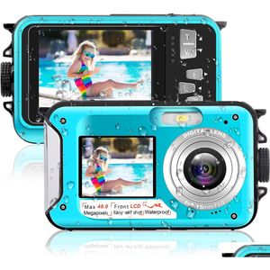 Appareils photo numériques Caméra sous-marine 2.7K 48MP étanche 10Ft HD Vidéo Selfie Dual Sn 16X Drop Livraison P O Dhnms
