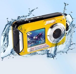 Appareils photo numériques Caméra anti-secousse étanche 1080P Full HD Selfie Enregistreur vidéo pour l'enregistrement DV sous-marin Present8806218