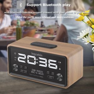 Digne Dab Radio Dual Alarm ALOCK Radio Receiver Bluetooth haut-parleur avec écran LCD Prise en charge de l'allumage Timer Sleep Multi