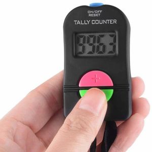 Digital Hand Tally Golf Counter Électronique Manuel Clicker Gym Running Up Down Neck Strap Training Handy Count Tool School Instruments Q357
