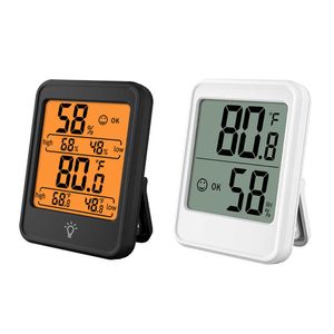 Termómetro digital para interiores y exteriores, higrómetro, retroiluminación, temperatura electrónica, Monitor de humedad, estación meteorológica para el hogar