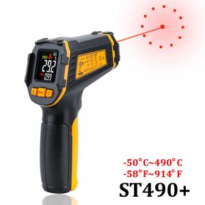 Digital Infrared Thermometer Laser Temperature Meter Noncontact Pyrometer Imager Hygrometer IR Termometro Color LCD Light Alarm