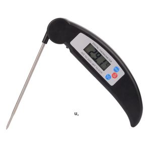 Digital LCD Food Thermometer Probe Folding Kitchen Thermometer BBQ Meat Oven Water Oil Temperature Test Tool RRF13654