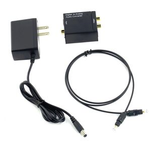 DM-HG44 Signal Toslink coaxial optique numérique à l'adaptateur de convertisseur audio analogique avec câble optique de la fibre DC 2A alimentation EU US PLIG