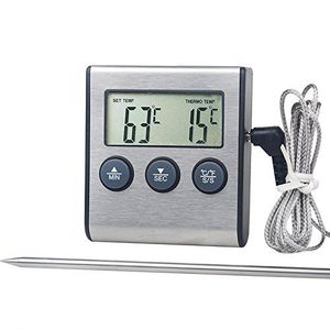 Thermomètre à four numérique cuisine alimentaire de cuisson à viande thermomètre BBQ sonde avec temporisation de la température du lait d'eau