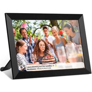 Cadres photo numériques 2022 nouveau design vue large écran tactile haute résolution wifi photo numérique cadre vidéo 16G partage de stockage à tout moment 24329