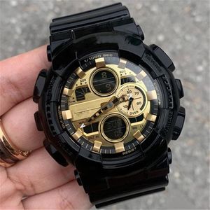 Digital Sports Men's Watch All Hands Operational LED Auto Hand Light Light Iced Out Watch Solar Solar Water Resistant 140 Series