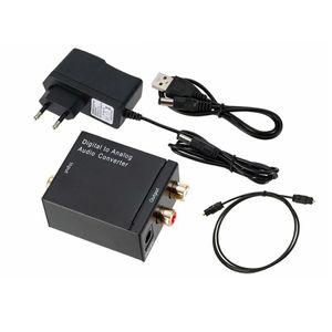 Câbles de convertisseur audio numérique vers analogique Fibre optique Signal coaxial Toslink 2 Décodeur audio RCA R / L Adaptateur amplificateur SPDIF ATV DAC