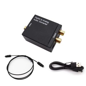 Digital to Analog Audio Converter Optical Fiber Coaxial Signal - Analog DAC Spdif Stereo 3.5MM Jack 2xRCA Amplifier Decoder