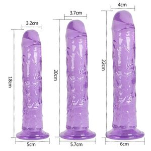 DildosDongs 3 Size Translucent Soft Jelly Big Dildo Realistic Fake Dick Penis Butt Plug Sex Toys for Woman Men Vagina Anal Massage Product 220831