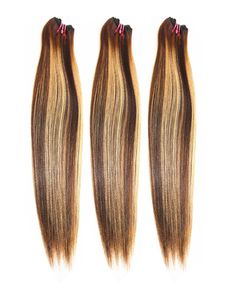 Dilys Paquetes de cabello liso de colores mezclados Cabello Remy Extensiones de cabello humano sin procesar indio peruano brasileño Teje tramas 828 i4067263