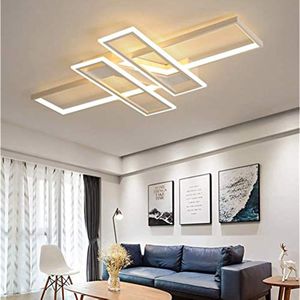 Dimmable LED Ceiling Light living room embedded ceiling lamp chic 4 rectangular dining room bedroom acrylic panel remote ceiling lighting for office hotel