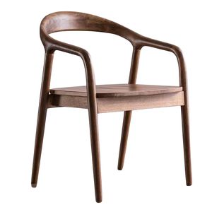 Muebles de comedor silla de comedor de madera maciza para el hogar de respaldo de respaldo simple