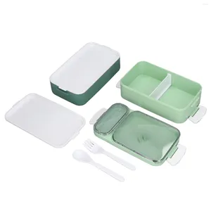 Dîle Bento Box Practical Lunch Green No BPA 304 Absin inoxydable ABS 2 COUPER MICROWAVE FOUR DISPONIBLE DISPONIBLE