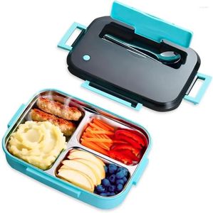 Dîner sac à lunch sac Bento Box Box Conteneur est livré avec des baguettes à cuillère en métal fait le réfrigérateur et la fuite de lave-vaisselle