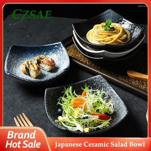 Ensembles de vaisselle 1pcs Céramique japonaise Bowl Salad Bowl El Restaurant Assiette Home Creative Western Kitchen Table Varelle Spaghetti