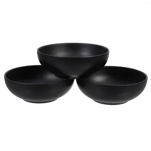 Ensembles de vaisselle 3 pièces noir givré petit bol bols à soupe en plastique sauce de restaurant service de riz domestique maison mini mélamine cuisine frottement