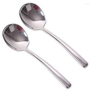 Juegos de vajillas 8x Grado Supon Spoon Acabado de espejo de acero inoxidable para el elegante banquete Buffet Fiesta de banquete