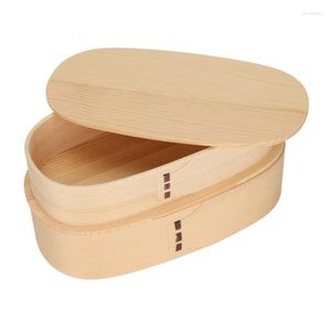 Cajas de lonchera de cajas Bento Cajas de madera Combinación de división de madera compuesta para la escalada de campamento de la escuela de estudiantes