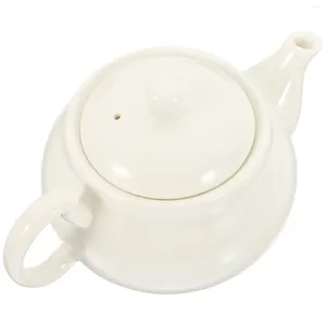 Ensembles de vaisselle théière en céramique théière blanche en vrac pour salon de thé de Restaurant à domicile