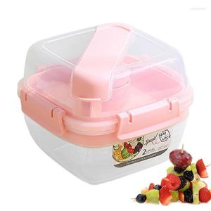 Ensembles de vaisselle Conteneurs de préparation de repas Organisateur Conteneur de stockage Bol à légumes Réfrigérateur Utiliser Fruit Snack Holder Box pour la cuisine